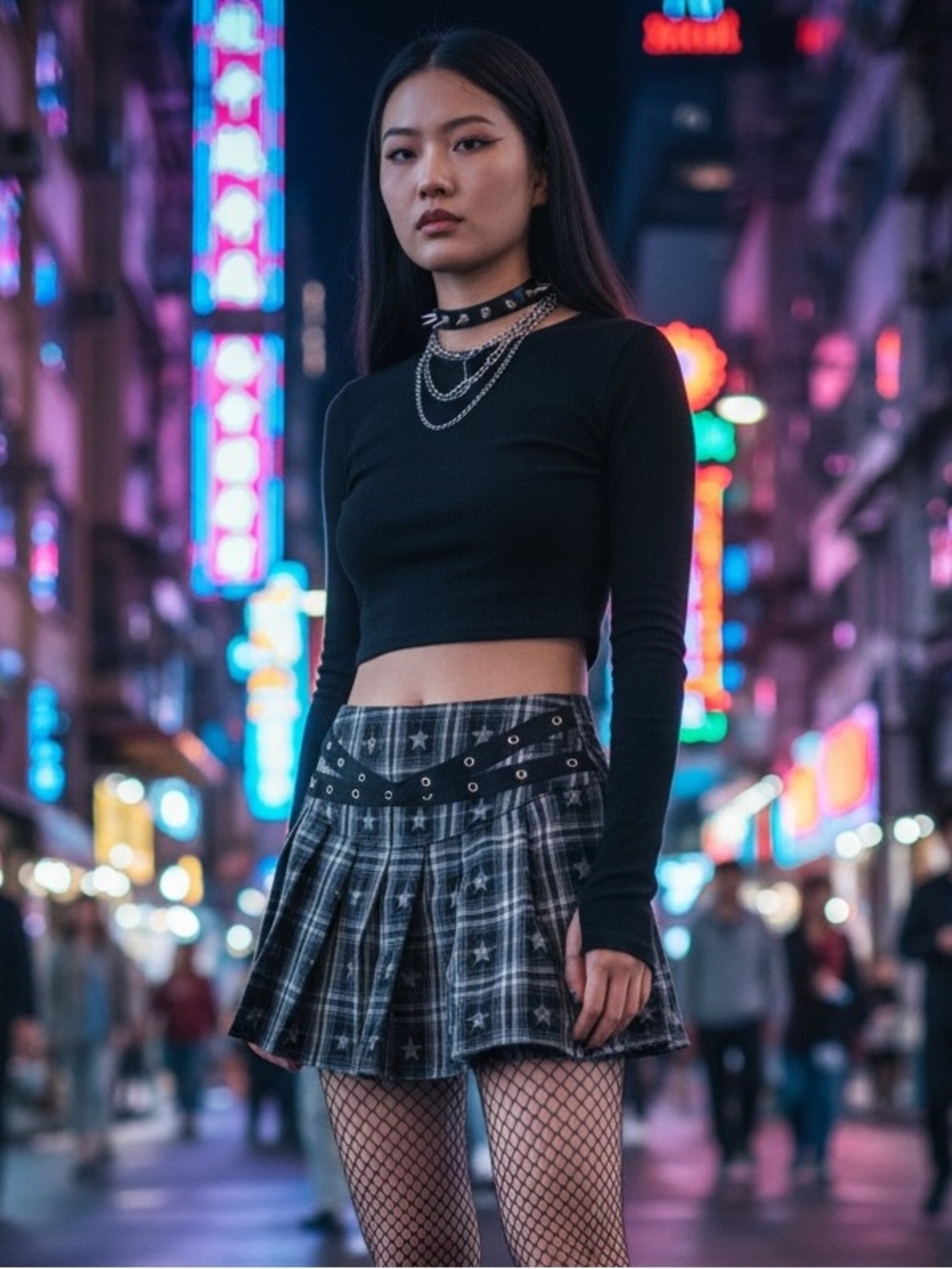Social Collision Plaid Pleated Mini Skirt Size XL